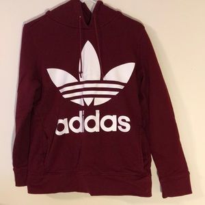 Maroon adidas hoodie